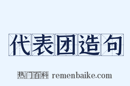 代表团造句是什么意思的图片